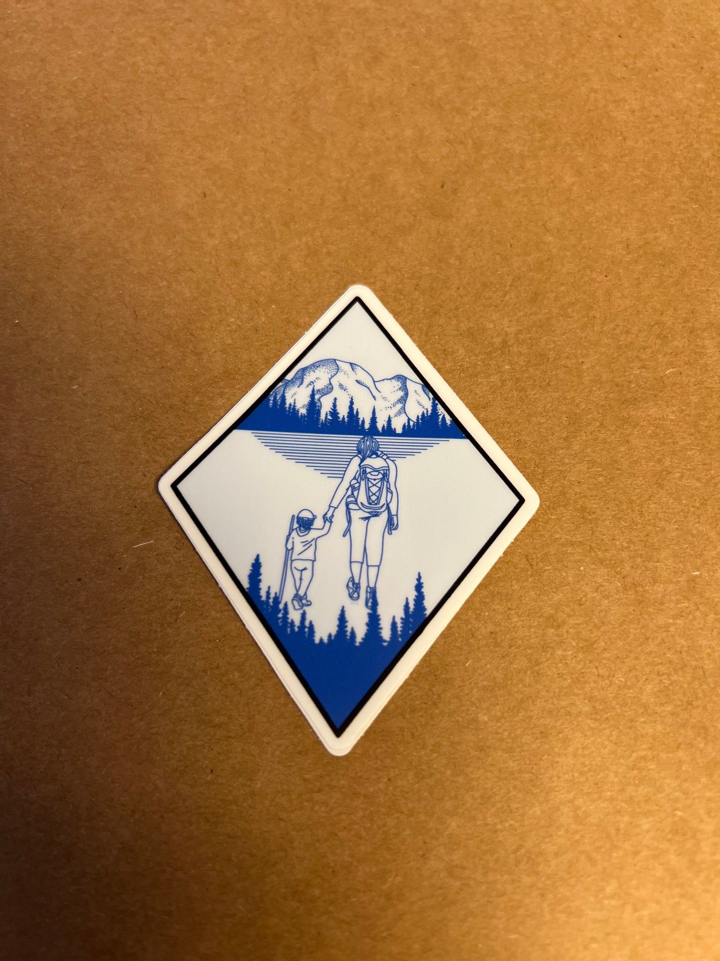 Blue Diamond Shape Stickers