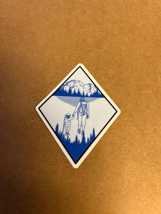 Blue Diamond Shape Stickers